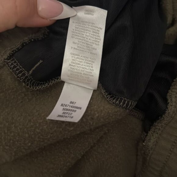 Z by Zella Freestyle Shorts Drawstring Fleece Blend Pockets Army Green - Picture 5 of 6